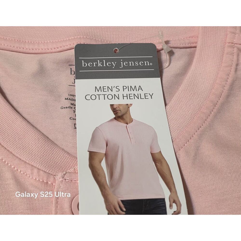 BERKLEY JENSEN 100% Pima Cotton Polo Golf Shirt MENS M Pink NWT Casual Classic - Picture 3 of 7